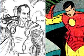 fan art images of Pedro Infante dressed as superheroes